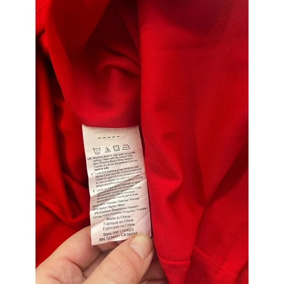 IMNYC Isaac Mizrahi Red 3/4 Sleeve Boat Neck A Line‎ Dress Women's Size XL - Picture 7 of 13